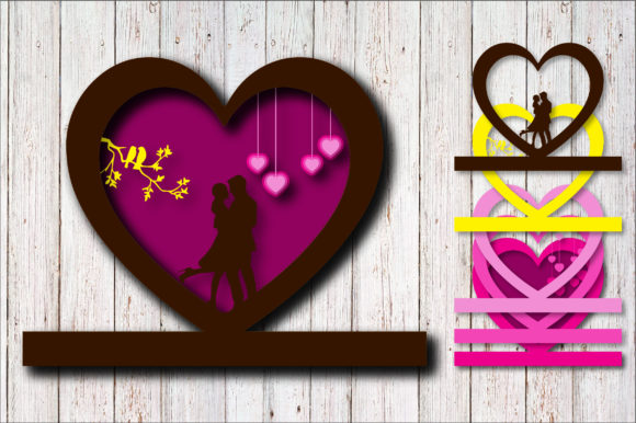 3D Layered Valentine's Craft: A Fresh SVG Design for Seasonal Branding