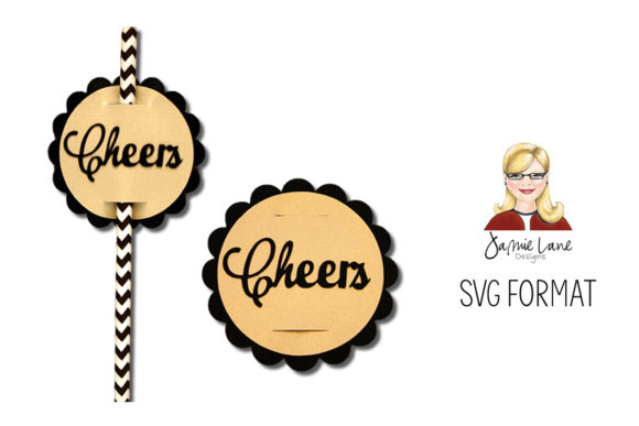 Cheers Straw Slide 3D SVG for Crafters & Handmade Business Owners