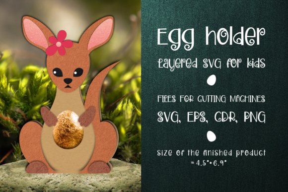 Kangaroo Egg Holder Template SVG: A 3D SVG for Playful Branding and Seasonal Packaging