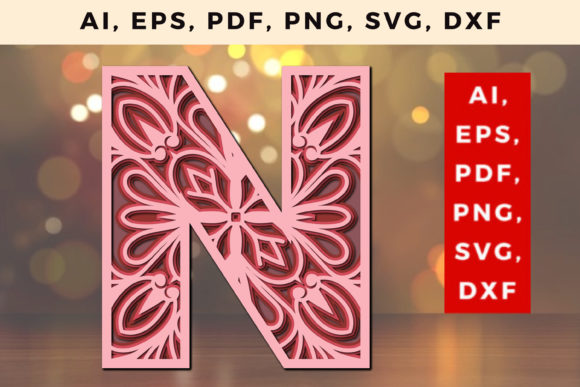 Layered N Letter Mandala 3D SVG: A Fresh Editorial Design Asset for Bloggers and Publishers