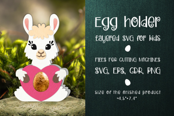 Llama Chocolate Egg Holder Template SVG: A Playful 3D SVG Shape for Creative Blog Design
