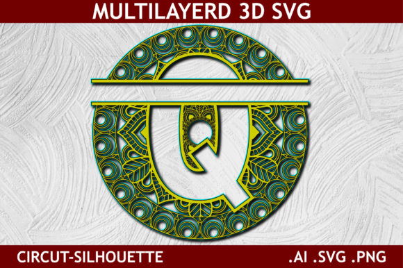 Split Alphabet Layered Q Letter Mandala Review for Real Embroidery Projects