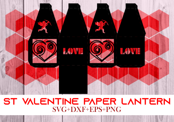 St Valentine Paper Lantern Series 0046: A 3D SVG with Shape-Driven Charm