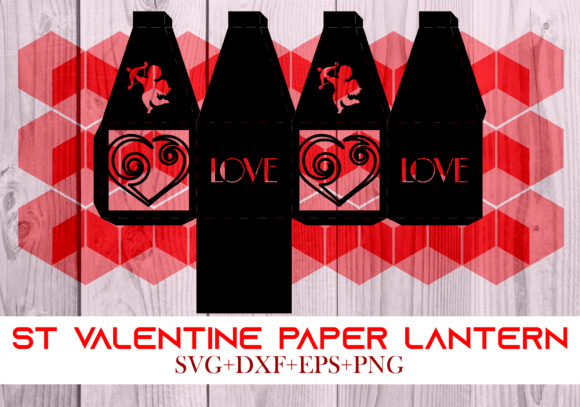 St Valentine Paper Lantern Series 0052 – 3D SVG for Holiday Decor & Printable Designs