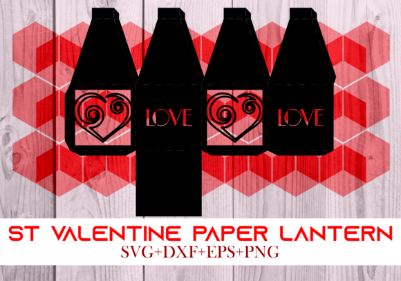 St Valentine Paper Lantern Series 0072 – A Festive 3D SVG for Holiday Crafts & Small Business Design