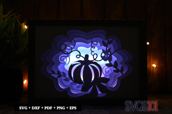 Thanksgiving Pumpkin Shadow Box SVG: A 3D SVG for Cozy Fall Crafts