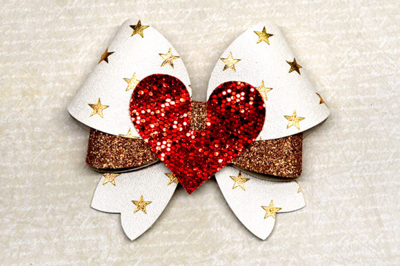 Valentine Bow Template: A 3D SVG Shape for Romantic Branding and Craft Projects